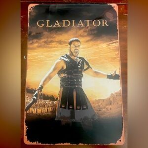 Gladiator Plaque Poster Metal Tin Sign